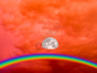 月亮和白昼真空时间球体天空快门高清图片
