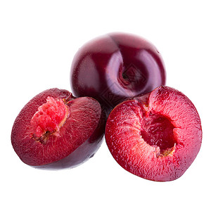 红色的李子樱桃可口高清图片