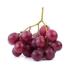 白底新熟的红葡萄团团群酒厂植物叶子白色季节黑色果汁紫色食物水果背景图片