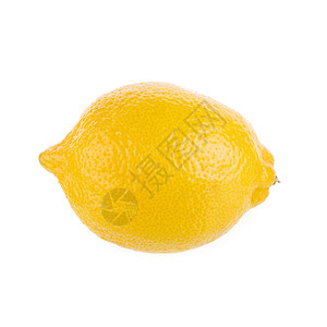 白色背景上孤立的黄色柠檬叶子绿色圆形水果果汁食物背景图片
