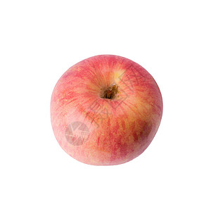 白色背景上孤立的新鲜红苹果水果植物小路红色食物背景图片