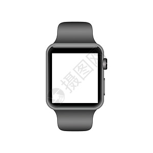 白色智能手表现实的智能手表与空白的空屏幕隔离在惠特插画
