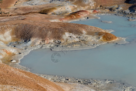火山坑冒险全景陨石天空作用蓝色水平蒸汽高清图片