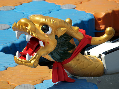 中国船的龙形海图背景图片