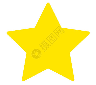 白色背景上的星形图标 平面样式 你的 w 的星形图标黄色艺术横幅插图背景图片