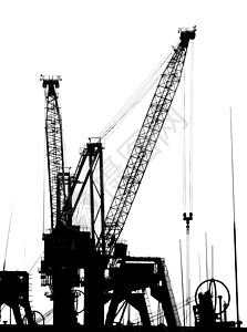 高雄港大型起重机背景图片