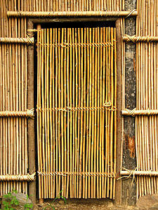简单的竹子门背景图片