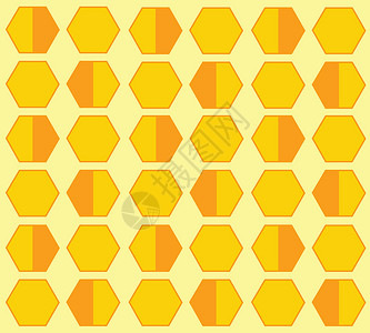 蜜蜂蜂巢六角粉彩卡通背景矢量 EPS1黄色金子夹子橙子梳子食物插图墙纸蜂蜜细胞背景图片