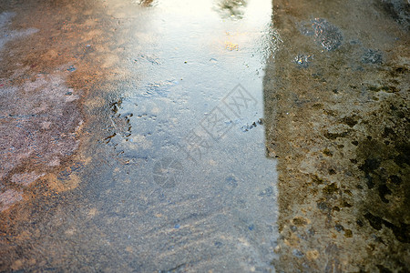 湿水泥地背景图片