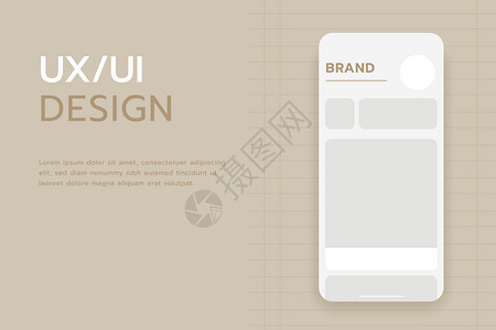 手机原型素材UX UI 设计模板和文本位置设计图片