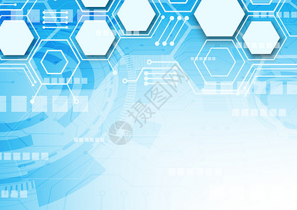 六边形科技背景网络活力手指高科技白色蓝色创造力墙纸科学技术背景图片