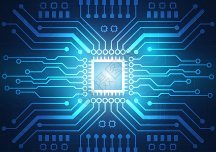 线路板技术背景芯片概念插图电脑硬件处理器母板科学工程电子产品背景图片