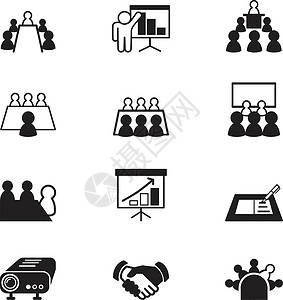 商务会议和会议图标 se背景图片