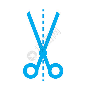 扁平化蓝色背景白色背景上的剪刀图标 剪刀标志 扁平化设计头发边界黑色工具空白发型修剪剪贴裁缝商业背景