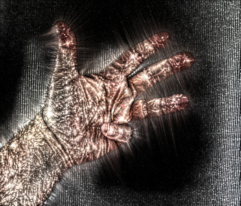 带有的发光人类男性手的 3D 插图环境艺术品电气外汇辉光生物学运动手臂科学光环背景图片