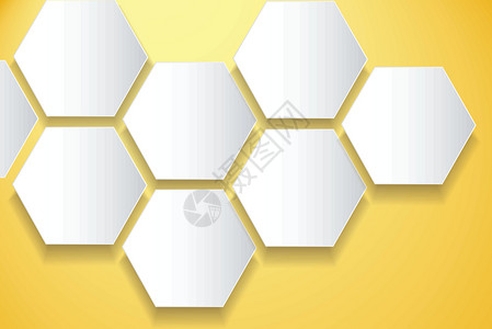 黄色六边形抽象的黄色蜂巢六边形和空间背景玫瑰蓝色蜜蜂插图梳子细胞金属墙纸技术蜂窝插画