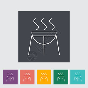 烧烤图标烹饪按钮艺术食物菜单插图美食绘画家庭午餐背景图片
