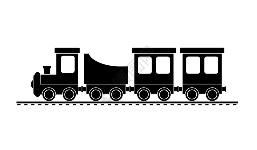 铁路客运服务火车与蒸汽机车和客车简单的 ico设计图片