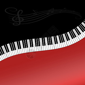 设计和装饰的抽象音乐背景钢琴黑色手绘保护笔记程序床单韵律红色屏幕背景图片