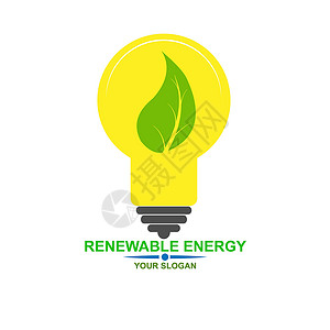 可再生能源公司的简单标志背景图片