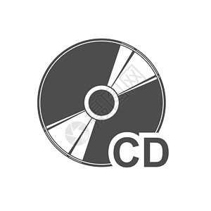 光盘CD用于设计和装饰的简单平面 CD 光盘图标设计图片