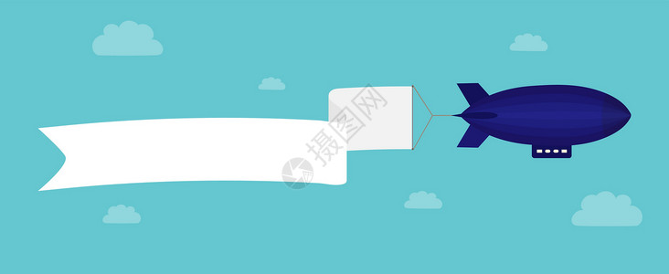 气球与开发横幅在蓝蓝的天空佛全体设计师写作运输课程草图人员插图广告概念背景图片