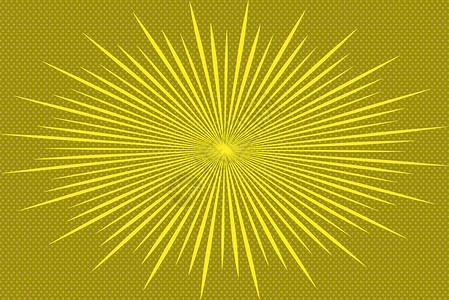 波普艺术背景与径向光束 带半色调的背景墙纸草图框架插图半音海报卡通片空白黄色阳光设计图片