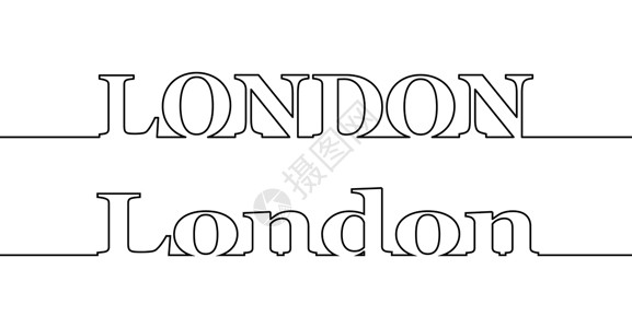 等高线与首都伦敦市的名称背景图片