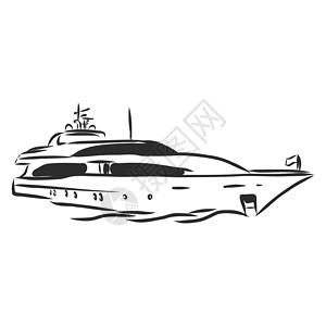 游艇俱乐部现代游艇的图像旅游巡航旅行标识奢华帆船俱乐部插图活动运输插画