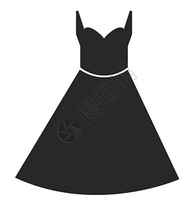 晚上图标白色背景上的着装图标 着装标志艺术网络插图女士服饰网站服装衣服女性配件背景
