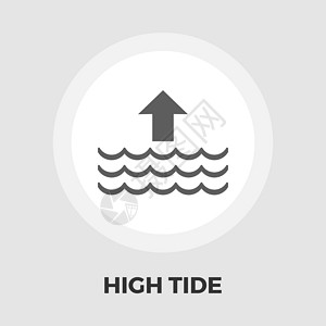 Edd 单个平面图标冲浪气候液体蓝色海洋低潮绘画插图海浪插画
