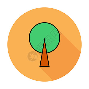 树图标植物学环境植物森林概念黑色季节插图正方形绿色背景图片