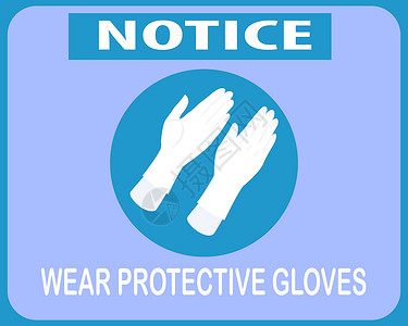 小心台阶标识注意 小心戴手套安全说明 卫生插画