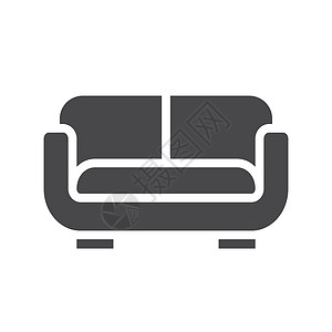 沙发或沙发符号背景图片