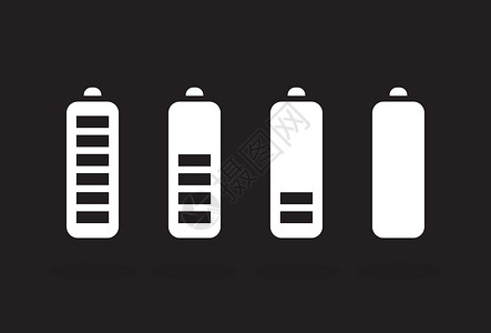 矢量电池蓄电池充电图标或符号 Se镍氢插图充电器力量回收图表收费指标收藏化学品插画