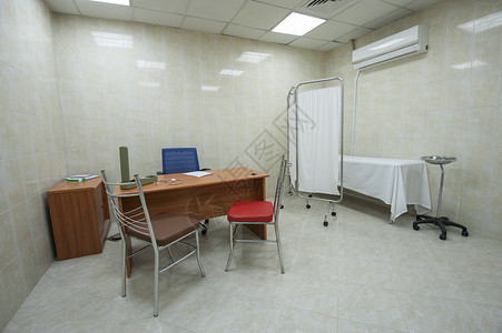 医院墙医院的医生诊治室背景
