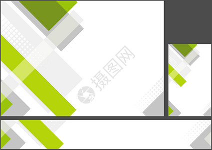 绿色名片素材高科技企业抽象背景 Se设计图片