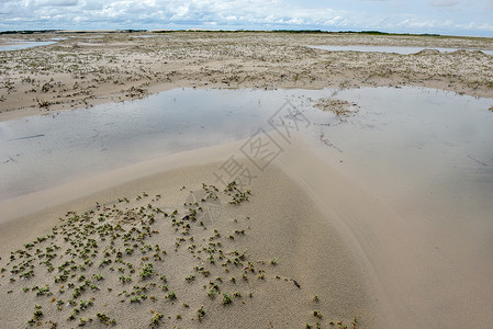 蓬塔尔海滩空的公园高清图片