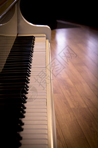 白色钢琴键盘背景图片