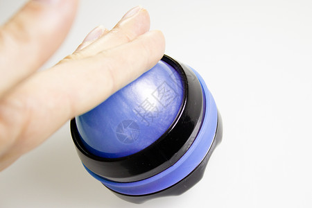 滚球按摩婴儿治疗橡皮玩具乐趣蓝色理疗感官塑料工具背景图片