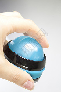 滚球按摩工具玩具蓝色理疗尖刺治疗感官白色乐趣塑料背景图片