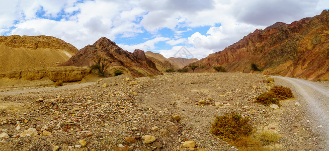 克洛拉特沙漠谷 艾拉特山岩石石头沙漠旅行太阳峡谷编队小路旅游内盖夫背景