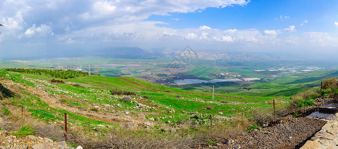 乔丹谷约旦河谷一景天空风景旅游爬坡乡村旅行国家农场场地全景背景