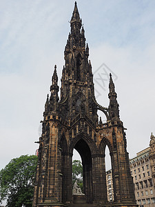 斯科特纪念碑爱丁堡纪念碑建筑学先生雕塑地标景观城市建筑雕像纪念碑背景