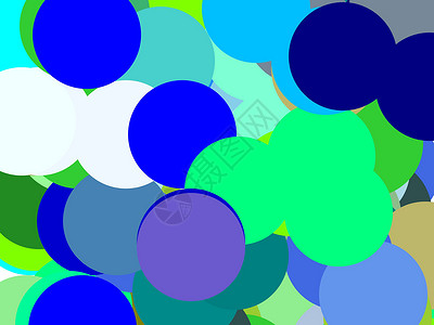 抽象的绿色蓝色圆圈插图背景气泡几何学背景图片