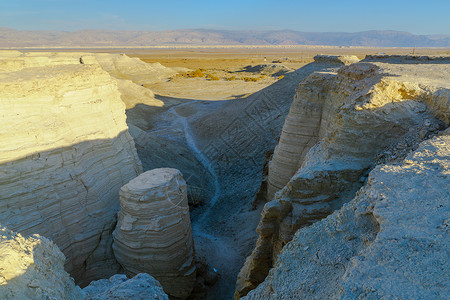 通灵峡谷沙漠景观和海石岩的形成风景地质学编队海岸美丽海岸线地标悬崖爬坡石灰石背景