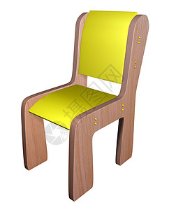 儿童椅子 - 黄色背景图片