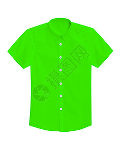 孤立的衬衫 - 绿色背景图片