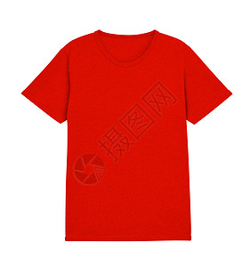 孤立的T恤衫红色背景图片