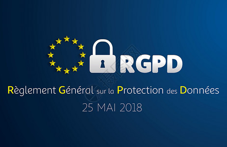 树立自我保护意思意思是 GDPR  一般数据保护条例互联网隐私联盟横幅字母电脑立法技术身份网络设计图片